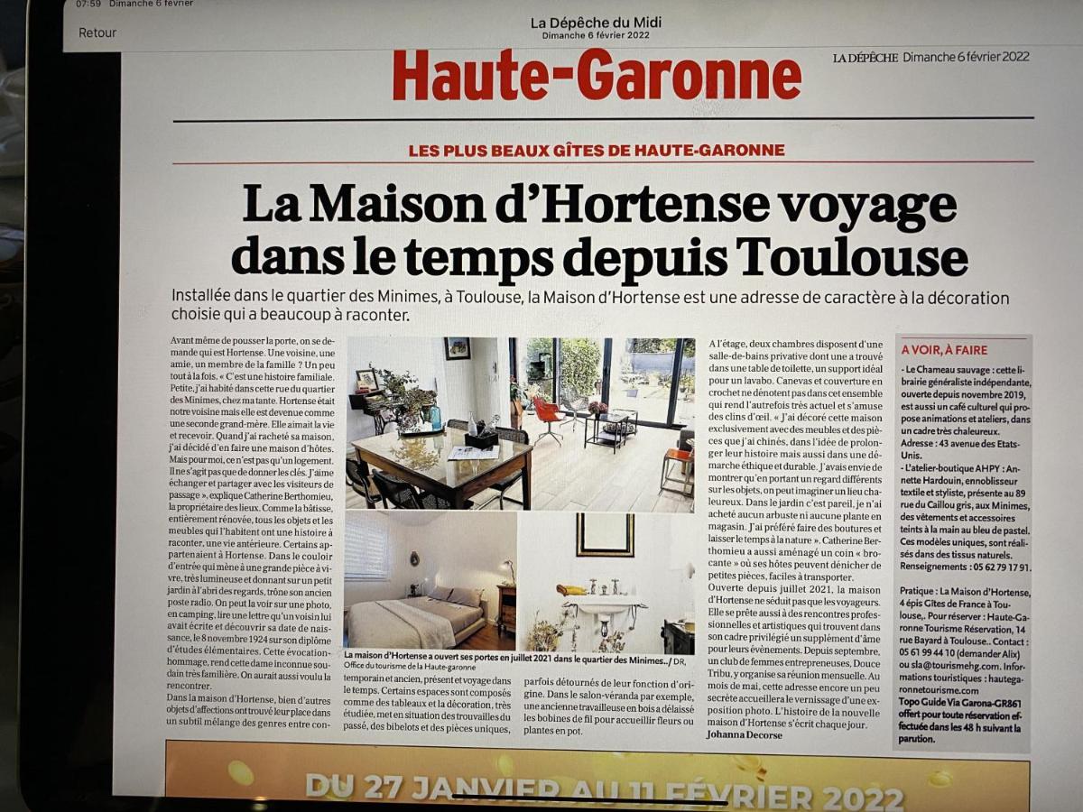 La Maison D'Hortense, Maison De Charme Et De Caractere Tolosa Esterno foto